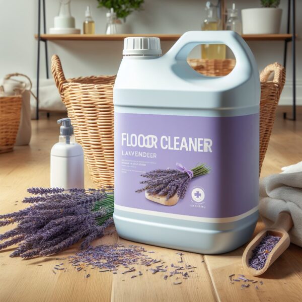 Lavender floor cleaner liquid jar